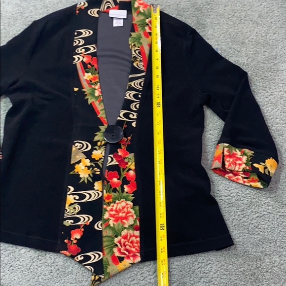 Soft Surroundings Floral Kimono Sleeve Jacket - Picture 7 of 9